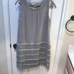 Silver Sequin Cocktail Dress